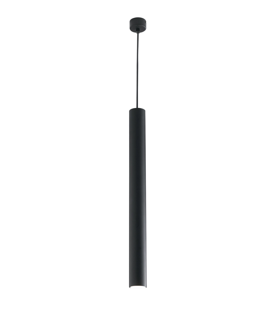 Lampada a sospensione "fluke" nera, h 127cm